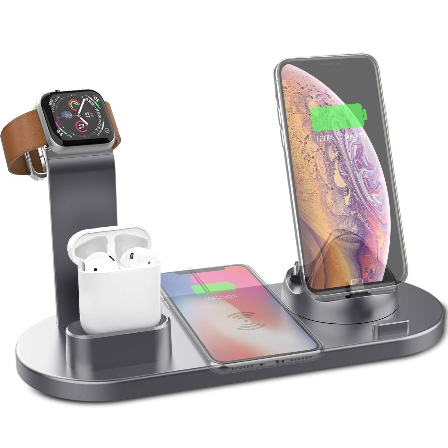Wireless Charger 4 in 1 Charging Station for Appleiwatch Series 8 7 I-Phone 15 14 13 12 Pro Airpods Pro 3 2 Charging Stand Dock