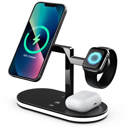 Three-In-One Magnetic Wireless Charger Small Night Lamp Function