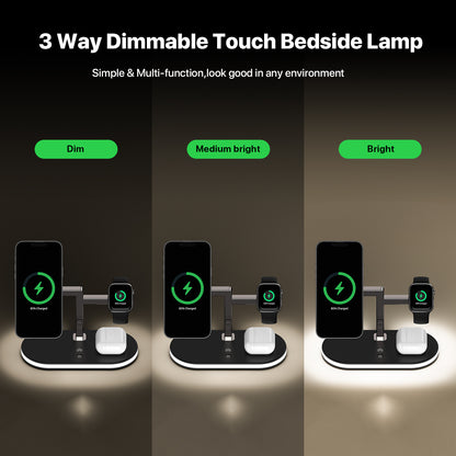Three-In-One Magnetic Wireless Charger Small Night Lamp Function