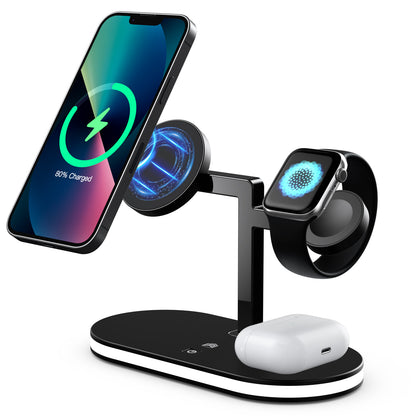 Three-In-One Magnetic Wireless Charger Small Night Lamp Function