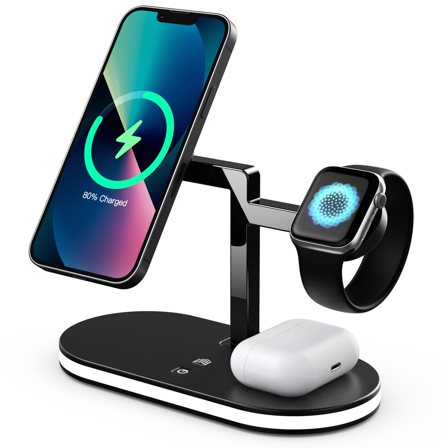 Three-In-One Magnetic Wireless Charger Small Night Lamp Function